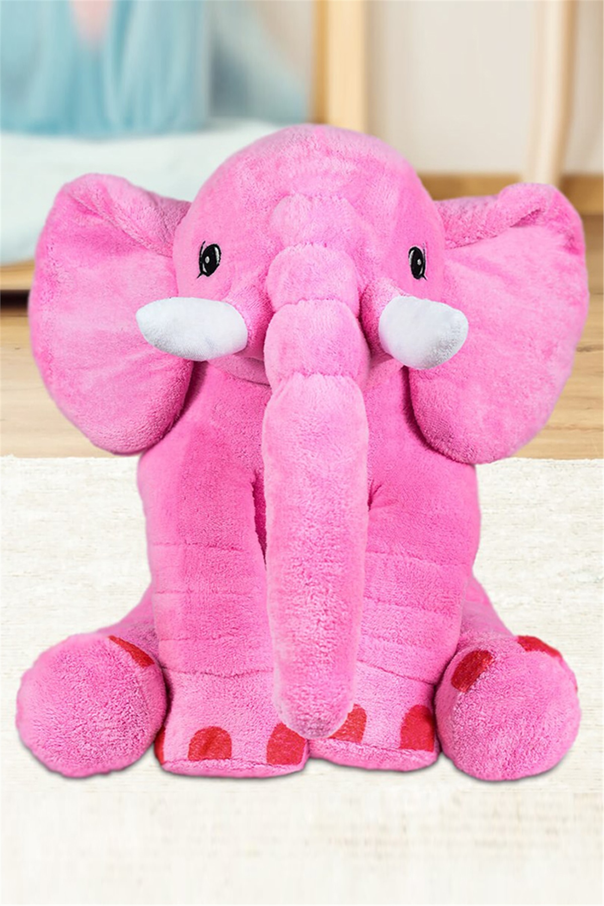 80 cm Uyku Arkadaşı Pembe Peluş Fil